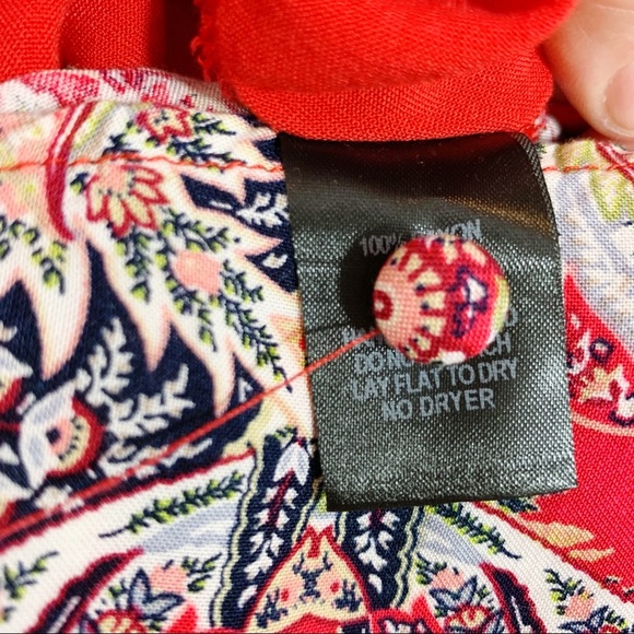 Lulu’s Major Red Tapestry Pattern Sleeveless Swing Dress - Picture 9 of 9
